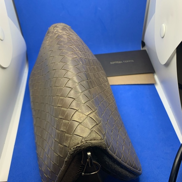 Bottega Veneta Brown nappa leather Intreciato continental zip up zippy wallet